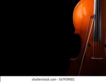 Cello close up. Music background. Education. String instruments.
