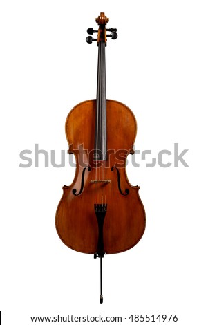 Cello isolated on white