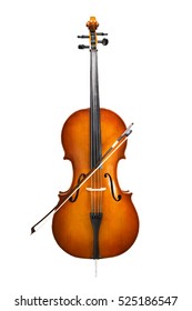 Cello Isolated On Wihte