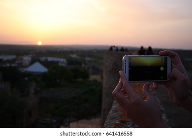 cellphone sunset