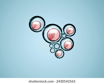 Cells division process, Cell divides into two cells	