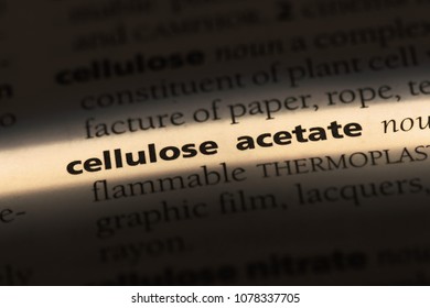 Cellulose Acetate Word In A Dictionary. Cellulose Acetate Concept