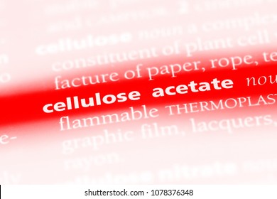 Cellulose Acetate Word In A Dictionary. Cellulose Acetate Concept