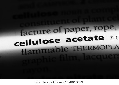 Cellulose Acetate Word In A Dictionary. Cellulose Acetate Concept