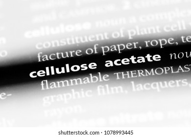 Cellulose Acetate Word In A Dictionary. Cellulose Acetate Concept