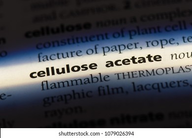 Cellulose Acetate Word In A Dictionary. Cellulose Acetate Concept