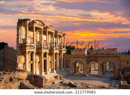 Celsus Library in Ephesus, Turkey 