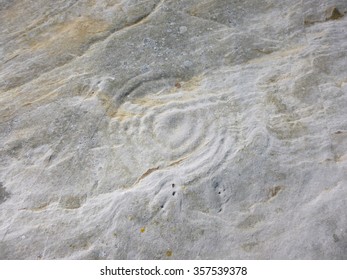 Celtic Bronze Age Cup And Ring Marks Carved In Stone, Northumberland