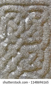 Celtic Knot Pattern On A Cornish Standing Stone