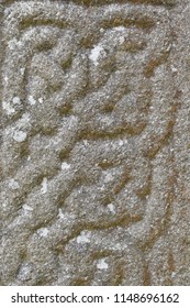 Celtic Knot Pattern On A Standing Stone In Cornwall 