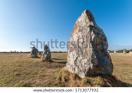 Celtic menhirs in French Brittany