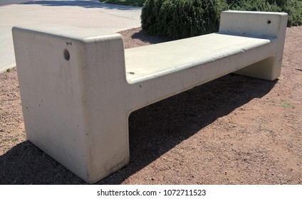 Cement Bench Without A Back