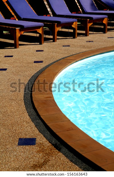 Cement block of pool &\
bench