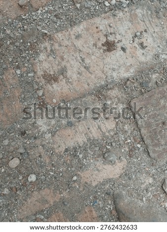 Cement brick, gray construction block, rough texture, building material close up