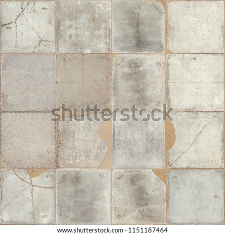 cement concrete painted texture tiled and cracked 
