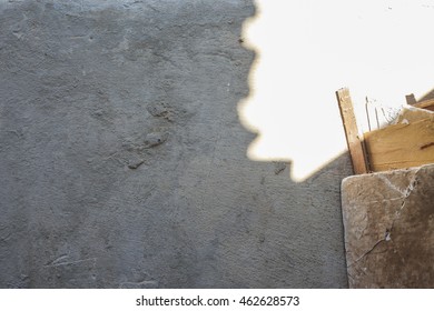 Cement floor in the shadows