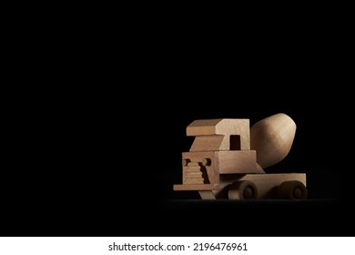 Cement Mixer Wooden Toy Truck