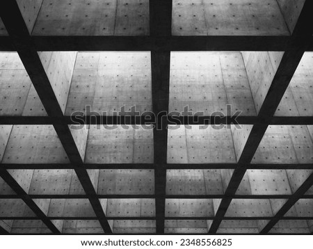 Cement panel ceiling pattern Lighting void Architecture details