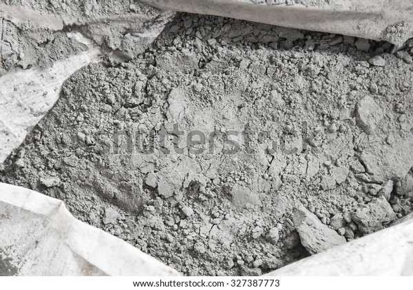 Zementpulver Vor Dem Vermischen Mit Beton Stockfoto Jetzt Bearbeiten 327387773