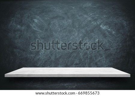 Cement Shelf And Blackboard Backgrounds
