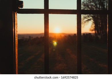 Cemetary Gate During Golden Hour