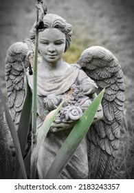 A Cemetery Angel Grave Marker