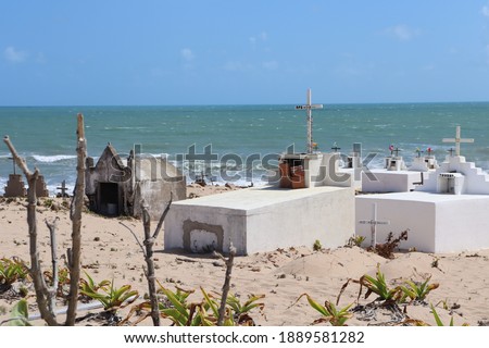 a cemetery at the beach 