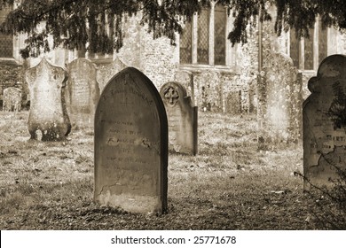 Cemetery In Burwell, Cambridgeshire, England