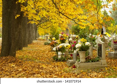 Cemetery At Fall, After All Saints Day