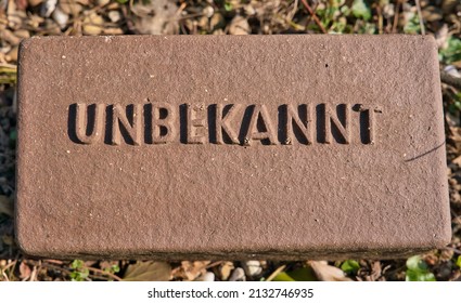 Cemetery Grave Marker For Unknown Person