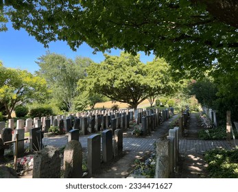 Hönggerberg Cemetery (Cemetery of Honggerberg or Cemetery of Hoenggerberg), Friedhof Hönggerberg oder Friedhof Hoenggerberg - Zürich (Zurich or Zuerich), Switzerland (Schweiz) - Powered by Shutterstock