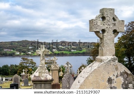 Cemetry with Atlantic view in Killybegs, County Donegal - Ireland