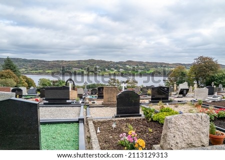 Cemetry with Atlantic view in Killybegs, County Donegal - Ireland
