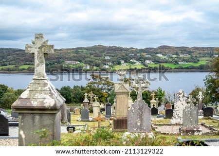 Cemetry with Atlantic view in Killybegs, County Donegal - Ireland
