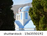 Cemetry Chapel of Emborios (Imborios) on the greek Island of Chalki (Halki), 9 km North of Rhodes