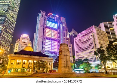 The Cenotaph And The Court Of Final Appeal Building In Hong Kong, China