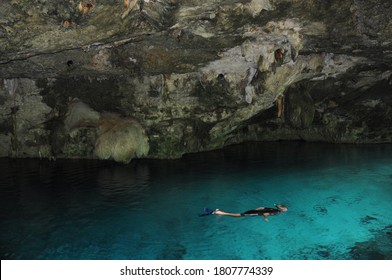 Cenote Dos Ojos In Tulum - Mexico