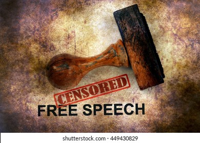 Censored Free Speech Grunge Concept