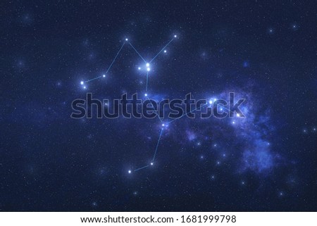 Centaurus Constellation in outer space.Centaurus stars on the night sky. Elements of this image were furnished by NASA