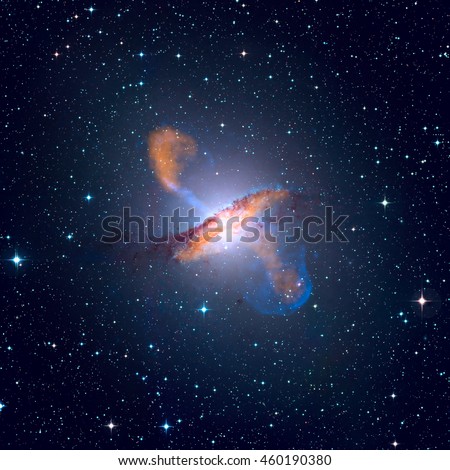 Centaurus A or NGC 5128 is a prominent galaxy in the constellation of Centaurus. Retouched image. Elements of this image furnished by NASA.