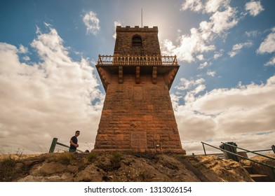 Centenary Tower - January 6, The visitors are taking a walk up Tower to get the most scenic and panoramic views of Mount Grambier on January 6, 2019 in Mt. Grambier, South Australia, Australia