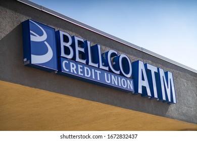 Centennial, Colorado / United States - April 14th 2020: Bellco Credit Union ATM On East Arapahoe Road