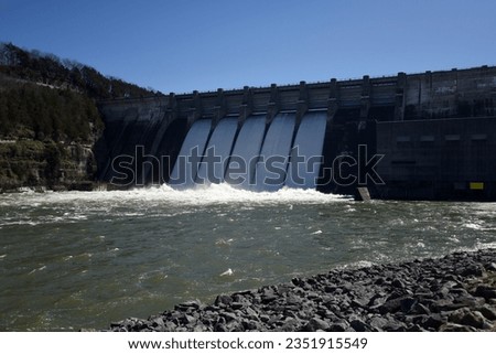 Center Hill Dam on the Caney Fork River in Lancaster, Tenn., spills 