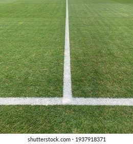Center line in soccer field