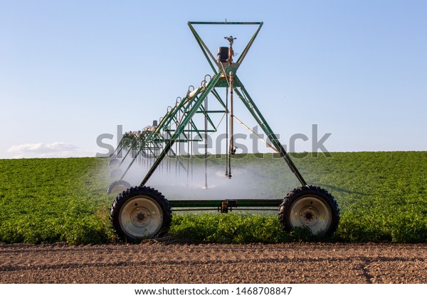 Center pivot crop irrigation or irrigating\
system for farm\
management