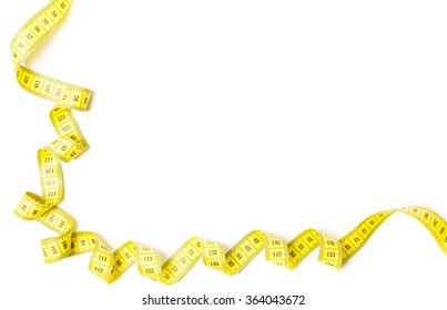 Centimeter tape on white background - Shutterstock ID 364043672
