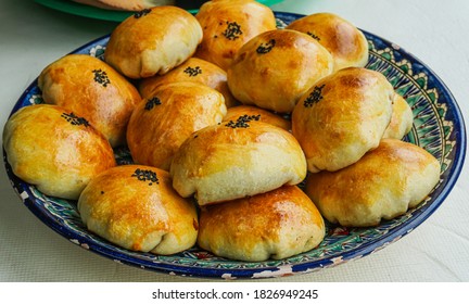 Central Asian Traditional Bread, Kyrgyzstan Food.