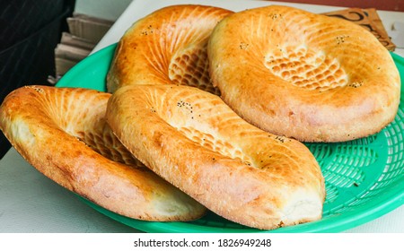 Central Asian Traditional Bread, Kyrgyzstan Food.