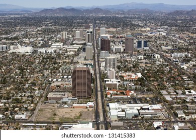 Central Avenue In Phoenix, Arizona Looking North