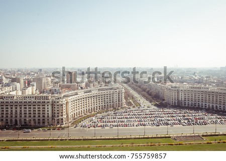 Central Bucharest, Romania, seen from above Stock photo © 